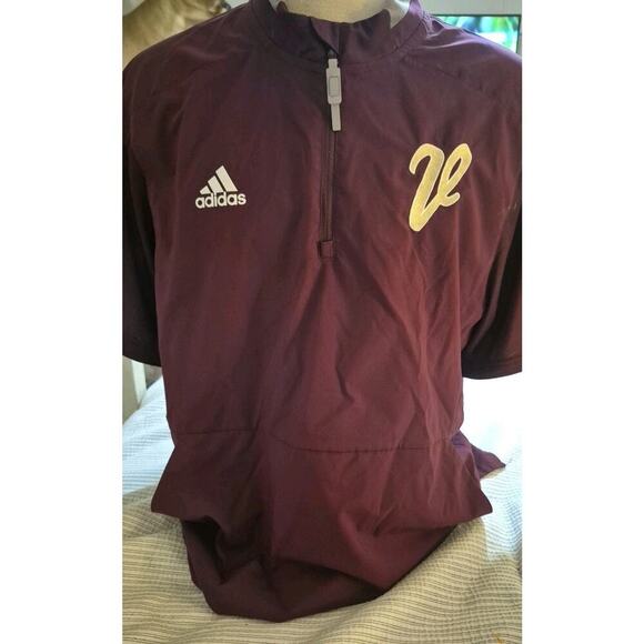Adidas Baseball 1/4 Zip Pullover, Large, Pockets - Picture 1 of 7